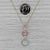 Modern 0.14ctw Diamond 3-Ring Pendant Necklace 14k Tri-Toned Gold 20" Cable Chain For Sale - Image 3 of 6