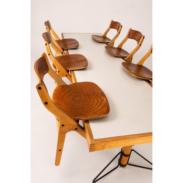 Dining Room Game by Marc Helds for Ibm, Bessière, France, 1983, Set of 7 For Sale - Image 4 of 12