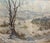 Peter Schneider, Winter Landscape in the Rhön, Oil Painting on Canvas, in Very Good conditions. Designed 1950 to 1959 This...