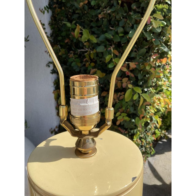 Vintage Greek Key Gold Leaf Column Table Lamp For Sale - Image 16 of 16