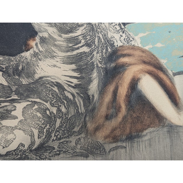 Art Deco Louis Icart "Intimité" (Intimacy) 1928 Original Signed Etching Aquatint For Sale - Image 3 of 10