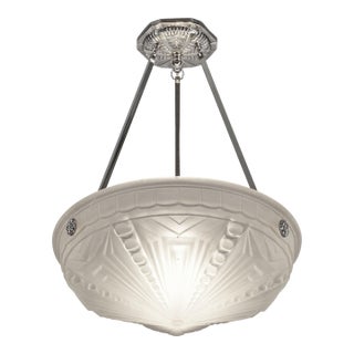 French Art Deco Pendant Light by Muller Freres 1920s France For Sale