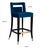 2020s Hart Navy Velvet Bar Stool For Sale - Image 5 of 7
