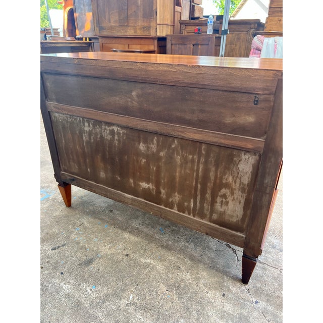 French 19th Century Louis XVI Walnut Commode / Chest of Drawers For Sale - Image 6 of 12