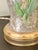Mid-Century Modern Vintage Botanical Reverse-Decoupage Glass Table Lamp With Pierced Brass Base For Sale - Image 3 of 12