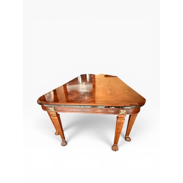 Henredon Ultra-Rare Henredon Grand Provenance Neoclassical Dining Table – Fluted Legs & Claw Feet For Sale - Image 4 of 9