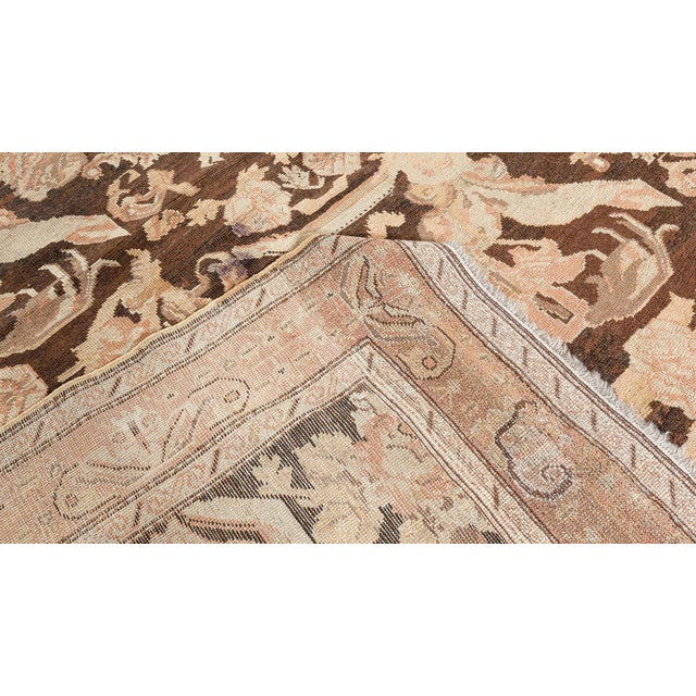 Brown Antique Karabagh Rug 19th Century Carpet For Sale - Image 8 of 10