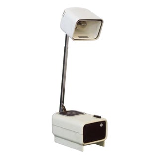 Vintage Folding Reading Lamp with Telescopic Arm and Dual Light Intensity For Sale