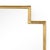 Fiona mirror features an antique gold finish on a rectangular iron frame with cut out corners. The simple lines create a...