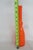 Orange Art Glass Vase Elongated Cylindrical Neck Mid Century Modern Style 4923b For Sale - Image 10 of 12