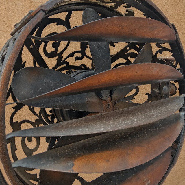 Antique American Art Nouveau Floor Light Fan from Cincinnati Victor Company Luminaire, 1920s For Sale - Image 13 of 18