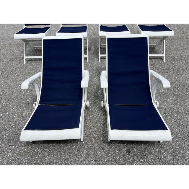 1960s Mid-Century Modern Garden or Patio Chairs by French Maker Triconfort 6 Piece For Sale In West Palm - Image 6 of 18