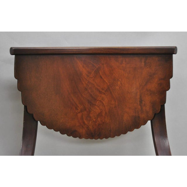 Late 20th Century Late 20th Century Attributed to Pietro Constantini Italian Regency Mahogany Klismos Dining Chairs - Set of 4 For Sale - Image 5 of 15