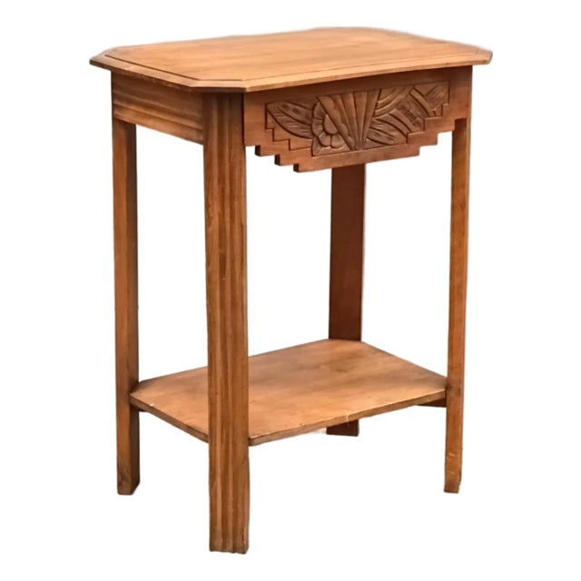 French Cubist Inspired 1930 Art Deco Stand or Side Table For Sale