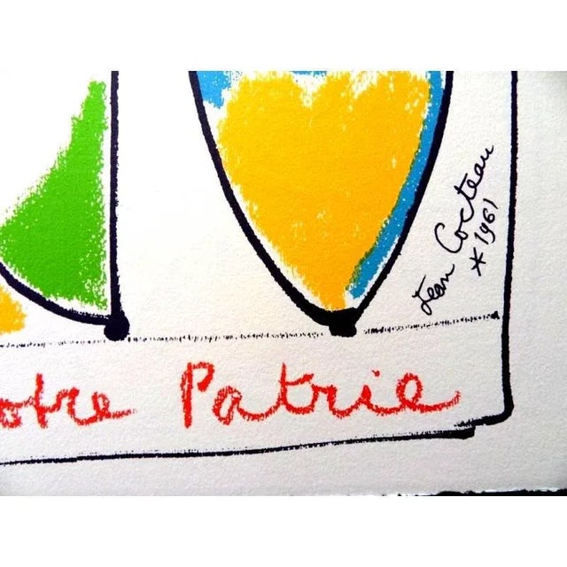 Early 21st Century Jean Cocteau, Europe Bridge of Civilizations, Lithograph, 1961 For Sale - Image 5 of 6