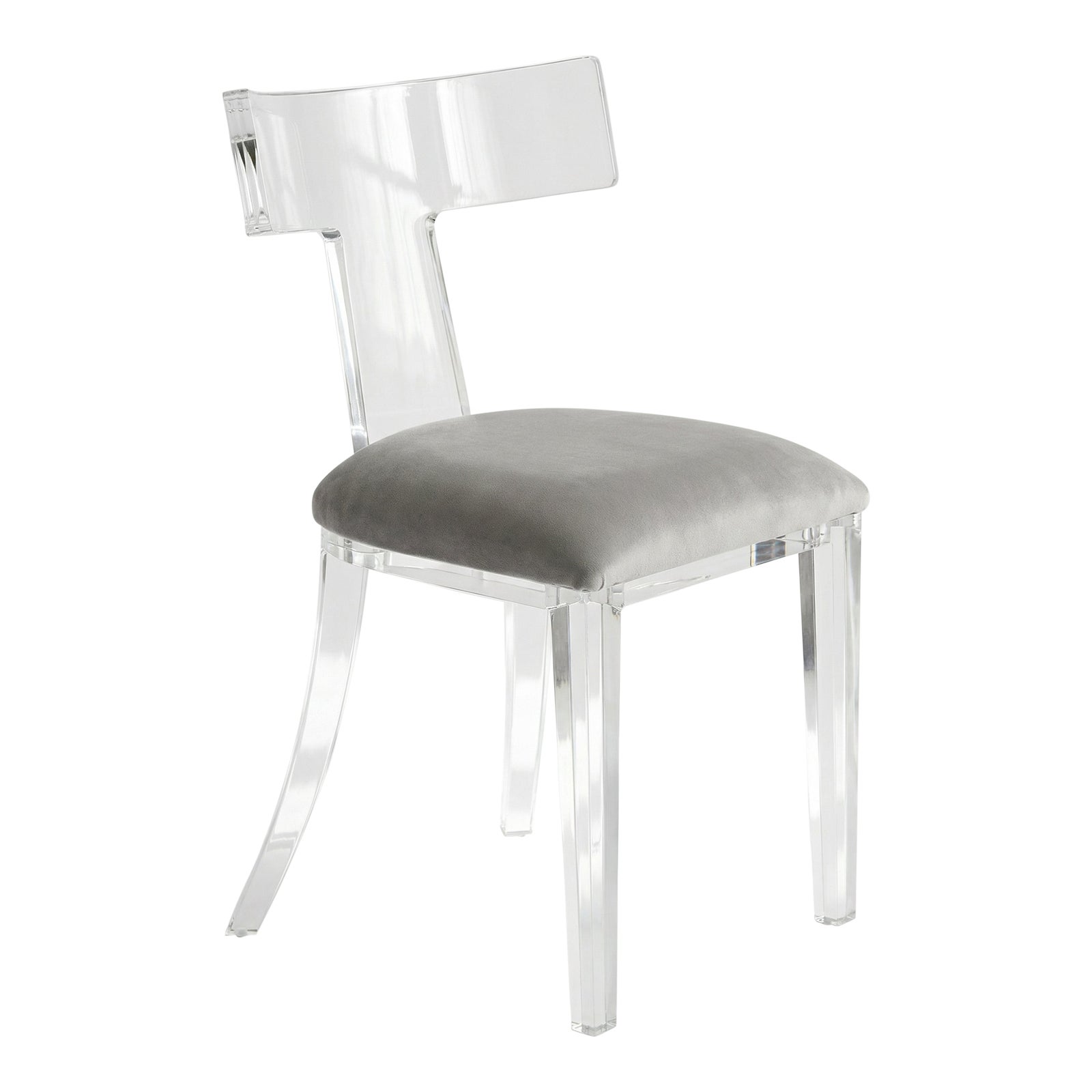 Interlude Home Tristan Acrylic Lucite Klismos Chair | Chairish