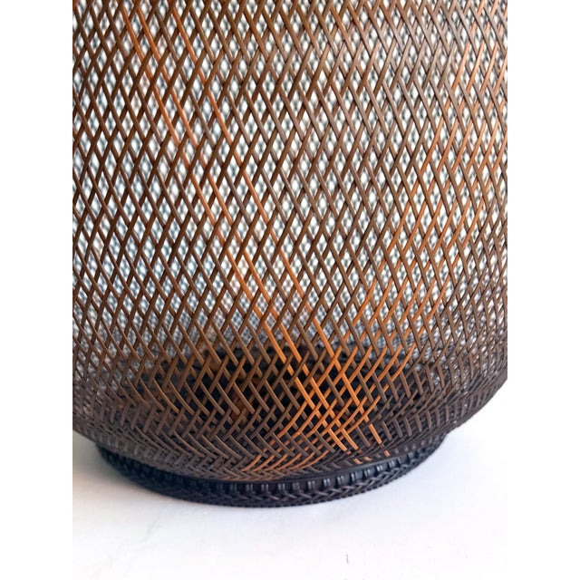 Contemporary Japanese Bamboo Basket Ikebana by Fujitsuka Shosei For Sale - Image 4 of 18