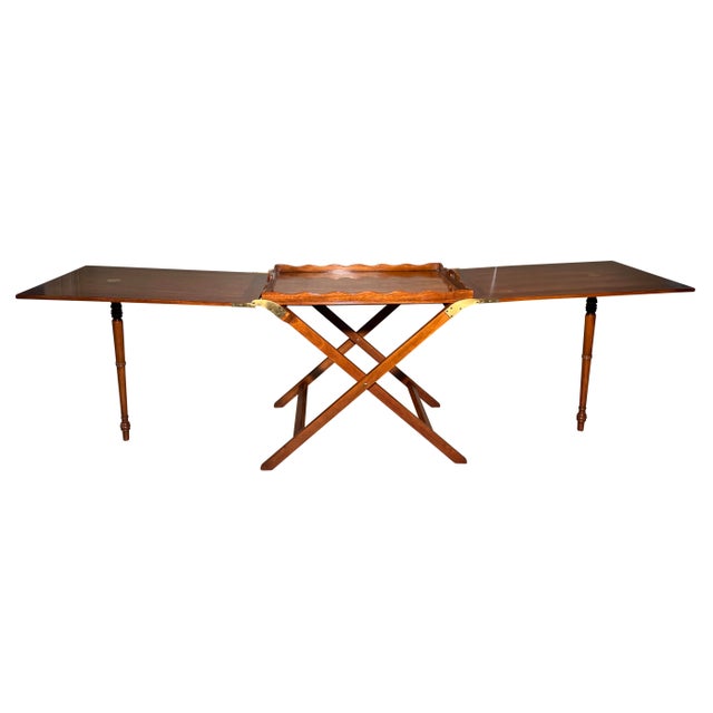 Mahogany Party Butler Expandable Server by Baker For Sale - Image 9 of 12