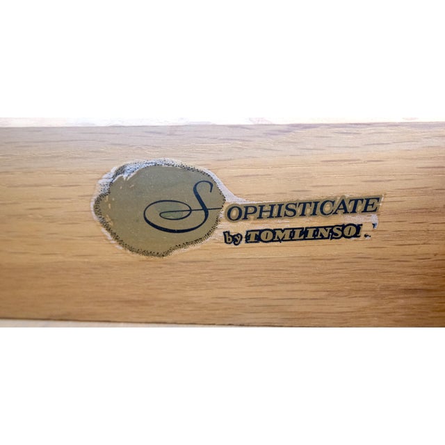 Pair of Fine Blond Tiger Maple Square End Side Lamp Tables One Drawer MINT For Sale - Image 9 of 18