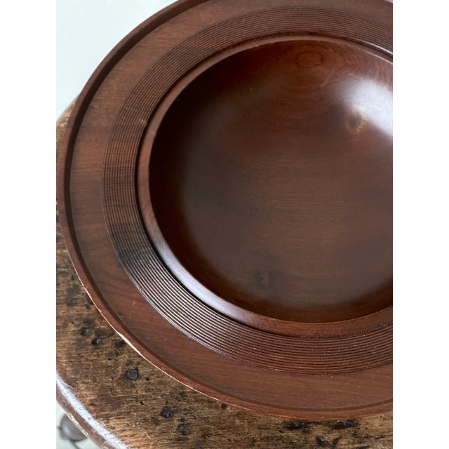 Late 20th Century Late 20th Century Signed Brazilian Wood Turned Bowl For Sale - Image 5 of 7