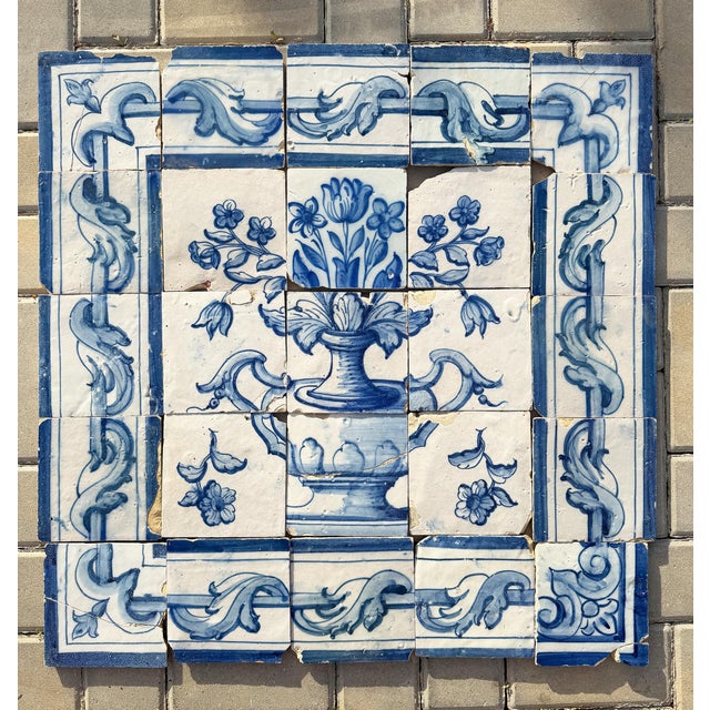 Circa: 18th Century. Country: Portugal. Material: Earthenware, Tin-glazed pottery. Item condition: Some repairs, flaws and...