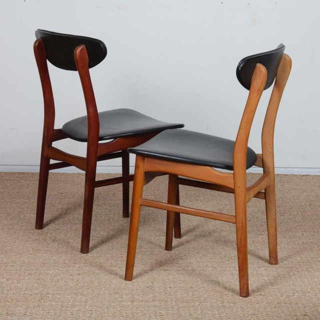 Vintage Scandinavian Wooden Chairs, 1960s, Set of 4 For Sale - Image 3 of 8