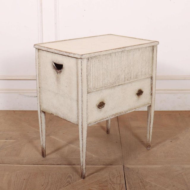 Dutch Painted Bedside Cabinet For Sale - Image 6 of 8