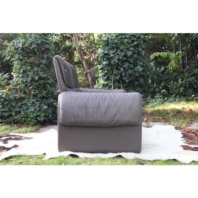 Gray DS 2011 Loveseat in Grey Leather from de Sede For Sale - Image 8 of 13