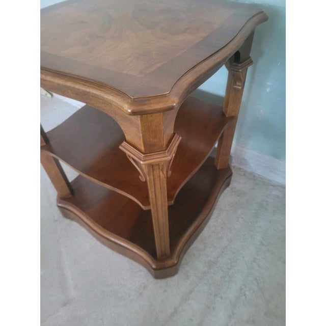 Carved Wooden Bookcase with Three Shelves, 1950s For Sale - Image 3 of 11