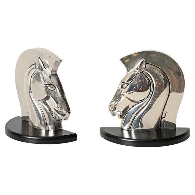Silver-Plated Horse Bookends by Pierre Cardin for Lamag, Italy, 1980s, Set of 2 For Sale - Image 16 of 16