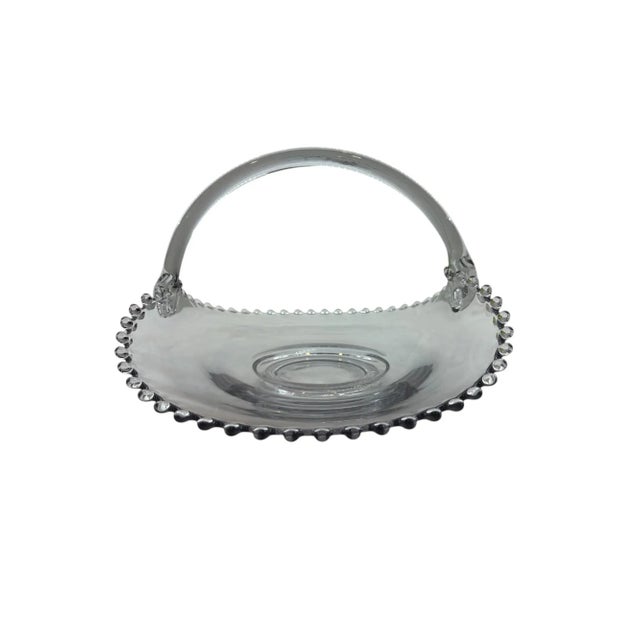 Glass Mid 20th Century Imperial Glass Candlewick Basket For Sale - Image 7 of 15