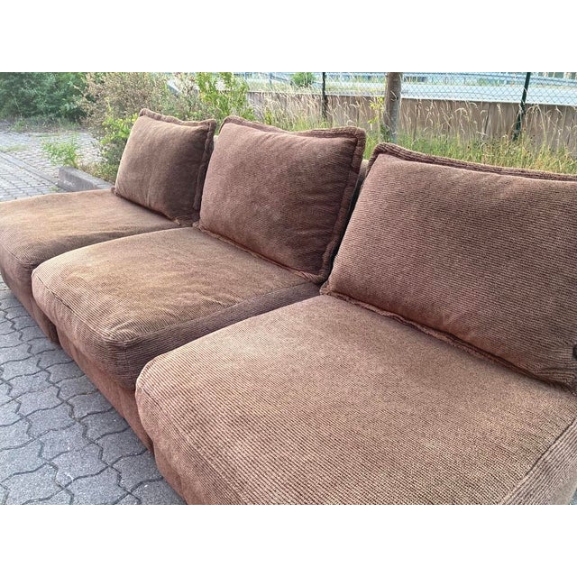 Brown Vintage Modular Brown Sofa Set from Rolf Benz, 1970s, Set of 5 For Sale - Image 8 of 18