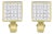 14K Yellow Gold 3-1/5 Cttw Princess Cut Diamond �� Square Invisible Set Grid Huggy Style Omega Back Stud Earrings (G-H Color, VS1-VS2 Clarity) For Sale