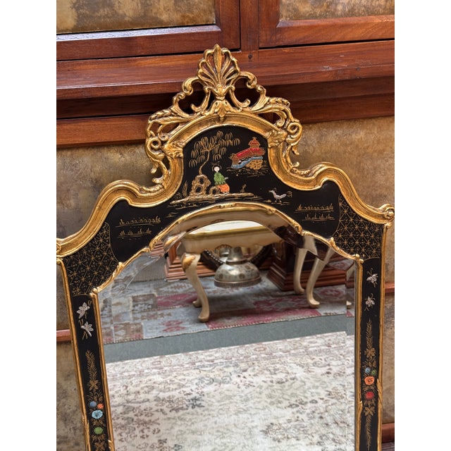 Friedman Brothers Canton Hand-Painted Chinoiserie Mirror For Sale - Image 9 of 12