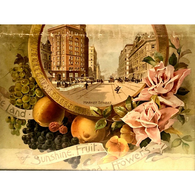 Late 19th Century Framed 1895 San Francisco Chronicle New Year’s Cover "California and Its Possibilities" For Sale - Image 5 of 6