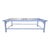 A beautifully refinished vintage faux-bamboo coffee table, freshly lacquered in Benjamin Moore Super White (high-gloss)...