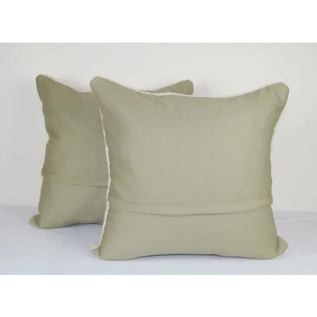 Pair Vintage Turkish Pillow Cover 20'' X 20'' For Sale - Image 4 of 5