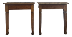 Rustic Pine Console Tables, France, Set of 2