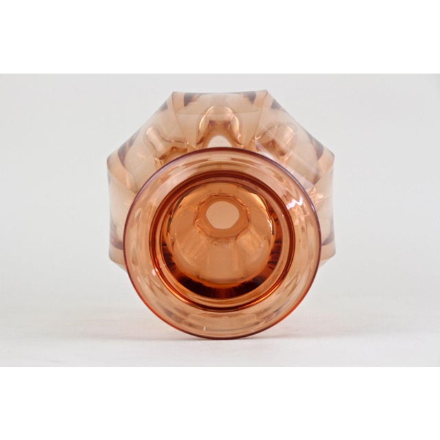 20th Century Art Deco Glass Vase in Coral Color, Austria, 1920s For Sale - Image 12 of 17