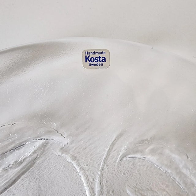 1990s Kosta Boda Swedish Glass Crab Plate For Sale - Image 6 of 6