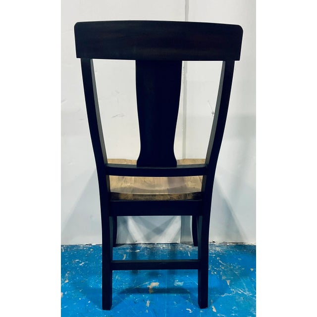 Modern Modern Splat Back Wood Dining Side Chairs Set of 6 For Sale - Image 3 of 9