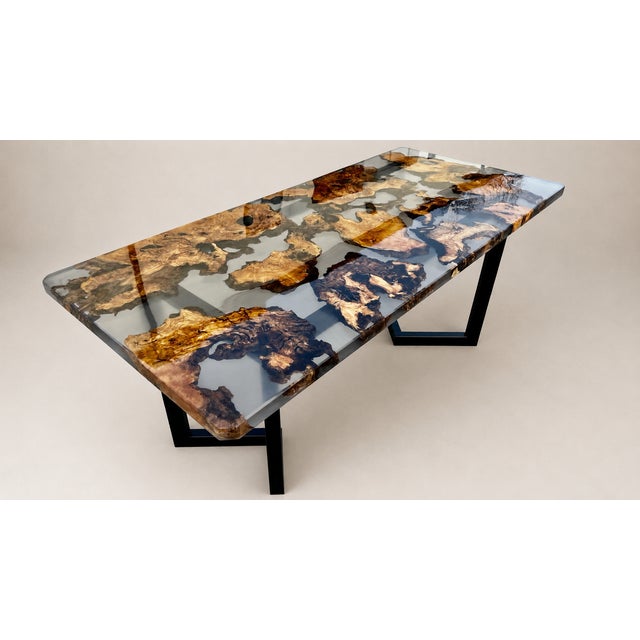 Contemporary Olive Root and Resin Table by Andrea Toffanin for Hood For Sale - Image 3 of 7