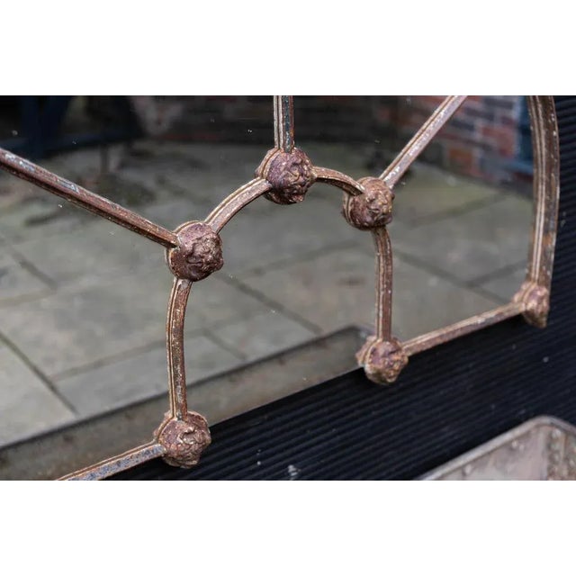 Arched Cast Iron Mirror, Mid 19th Century For Sale - Image 5 of 8