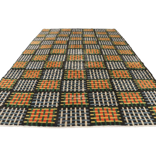 Mid-Century Modern Zeki Muren Vintage Turkish Sivas Rug - 07'00 X 09'10 For Sale - Image 3 of 9