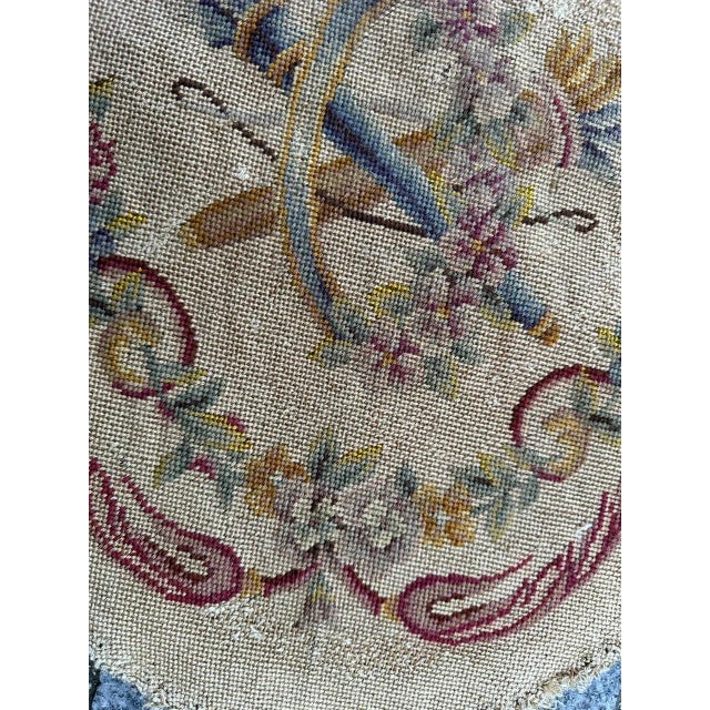 French Needlepoint Chair Cover Tapestry from Bobyrugs, 1890s For Sale - Image 6 of 11
