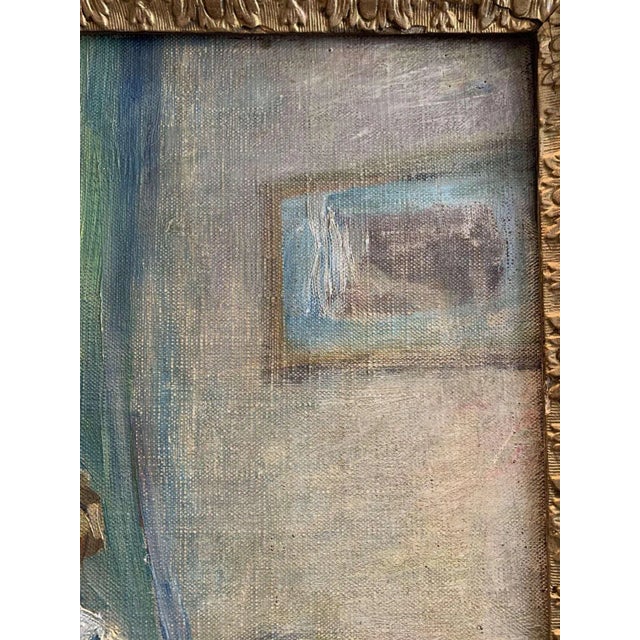 Swedish Artist, Child's Nursery with Nanny, 1900s, Oil on Canvas For Sale - Image 8 of 11