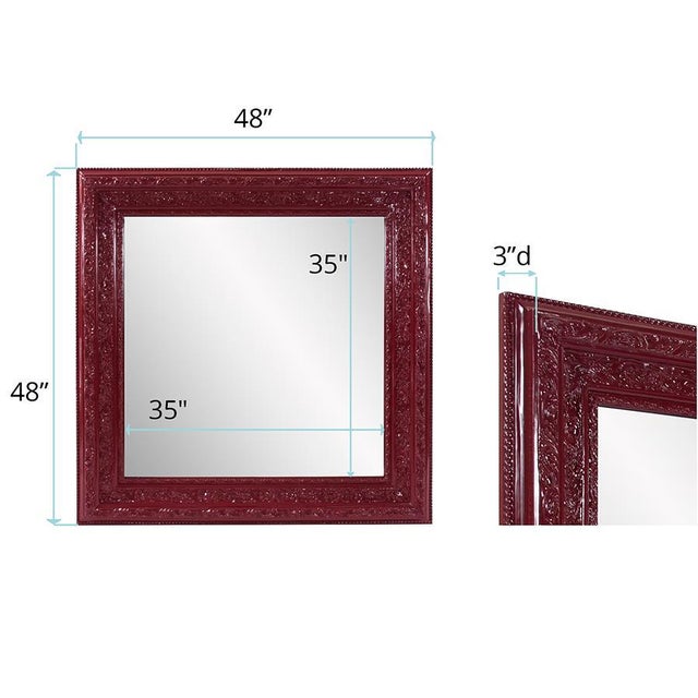 Nottingham Red Mirror For Sale In Chicago - Image 6 of 7