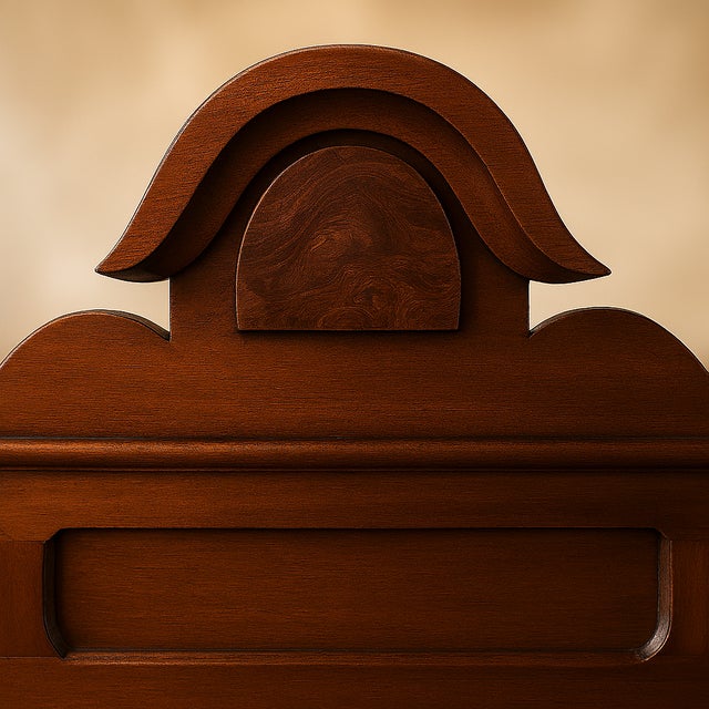 Wood Antique Victorian Monumental Walnut Twin -Youth Bed For Sale - Image 7 of 11