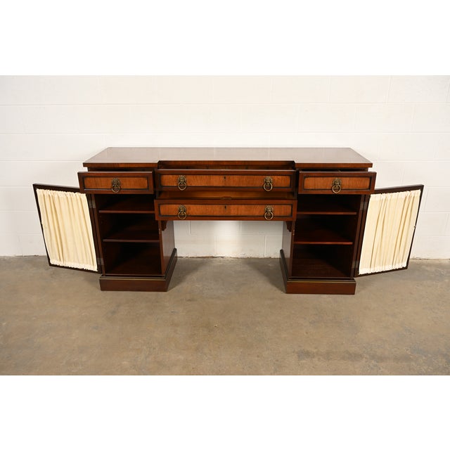 1960s Kittinger English Regency Carved Mahogany Sideboard Buffet, Circa 1960s For Sale - Image 5 of 17