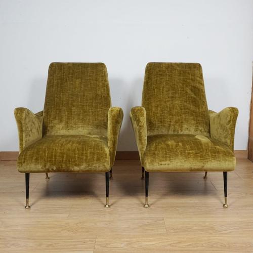 Metal Mid-Century Italian Lounge Chairs by Marco Zanuso, 1950s, Set of 2 For Sale - Image 7 of 8